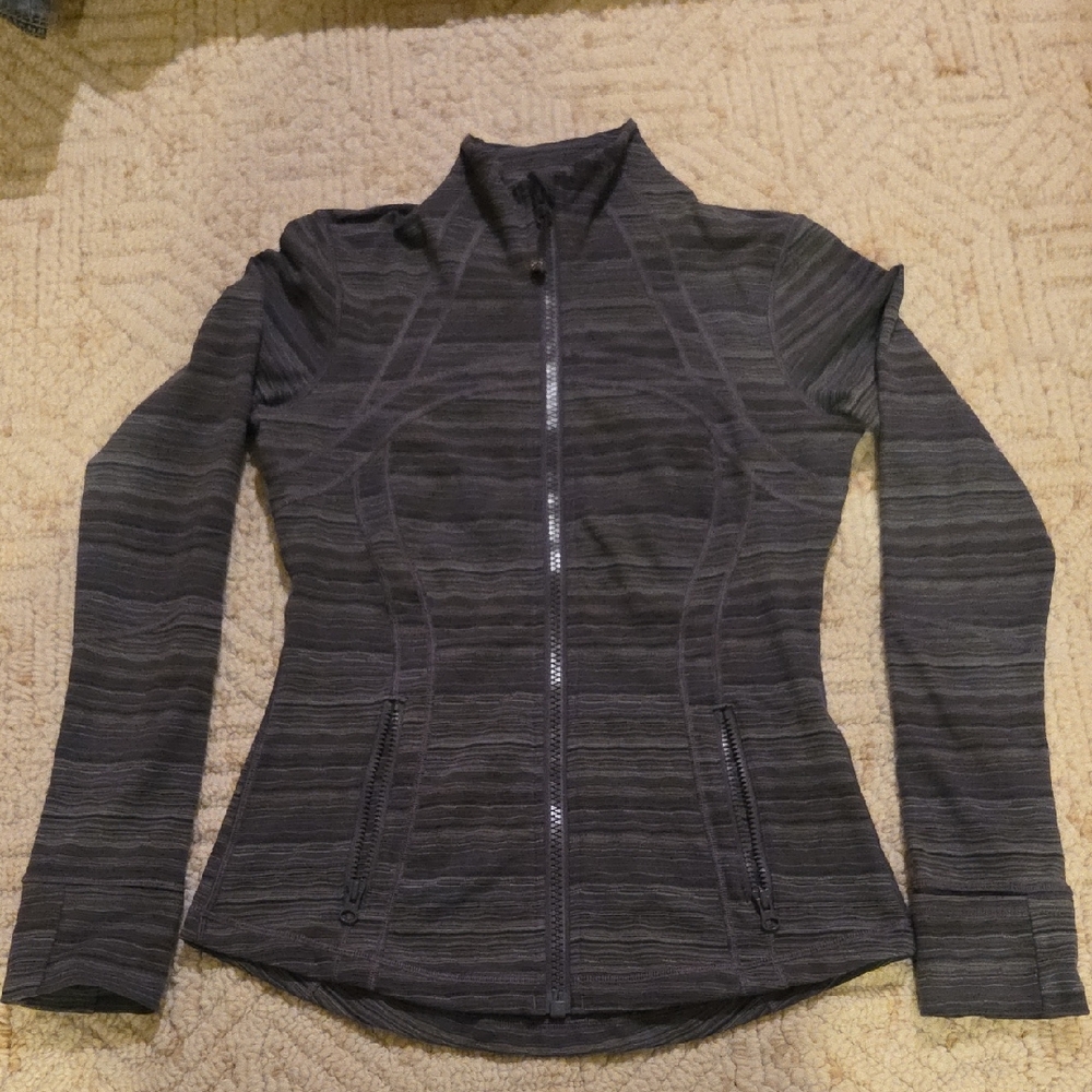 Lululemon Define Jacket In Space Dye Twist Dark Slate Fatigue Green 6